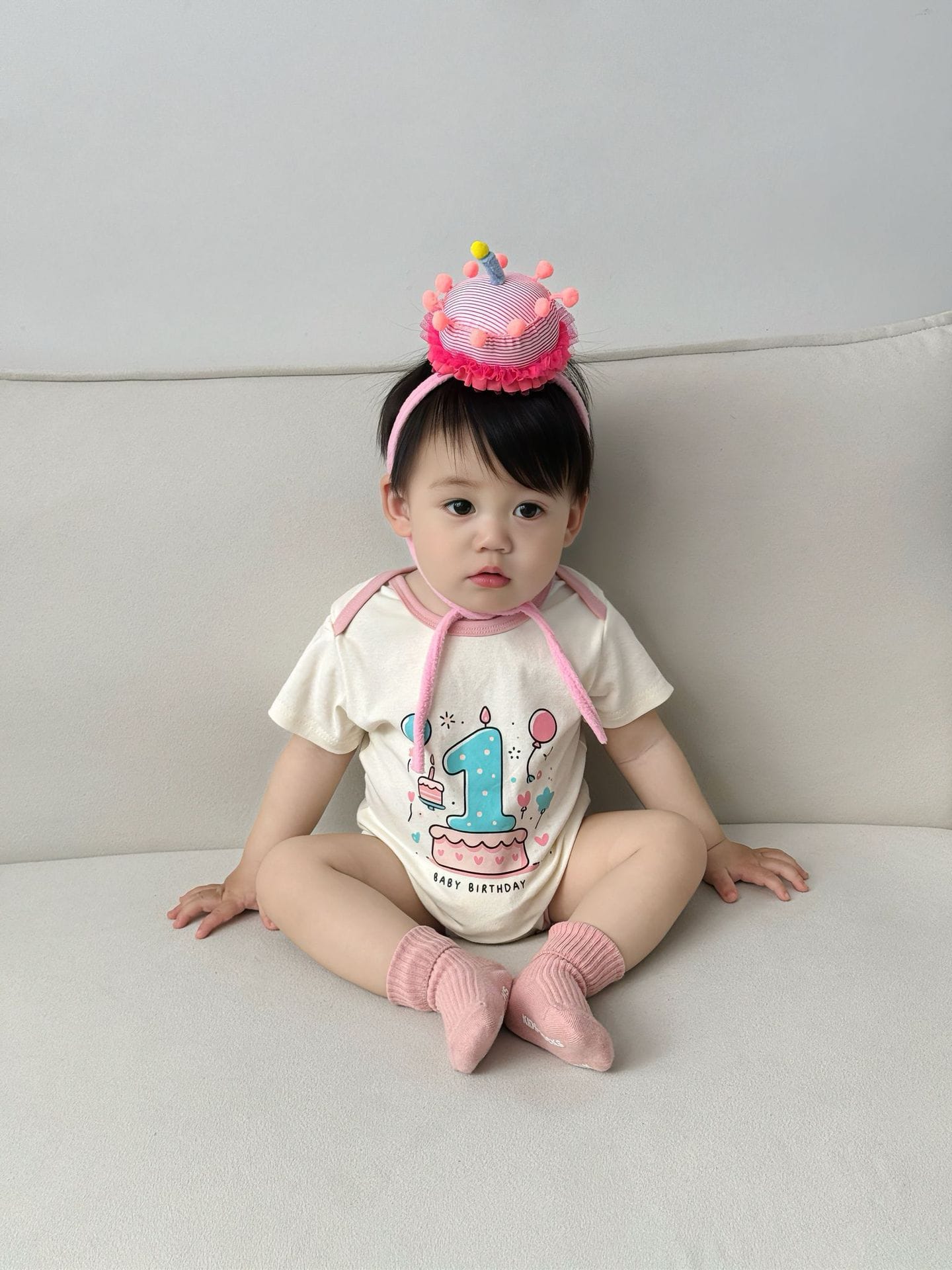 Short-Sleeve Birthday Costume Romper バースデー 半袖ロンパース【mh0013368】 TOMMY'S GIFTS 半袖ロンパース