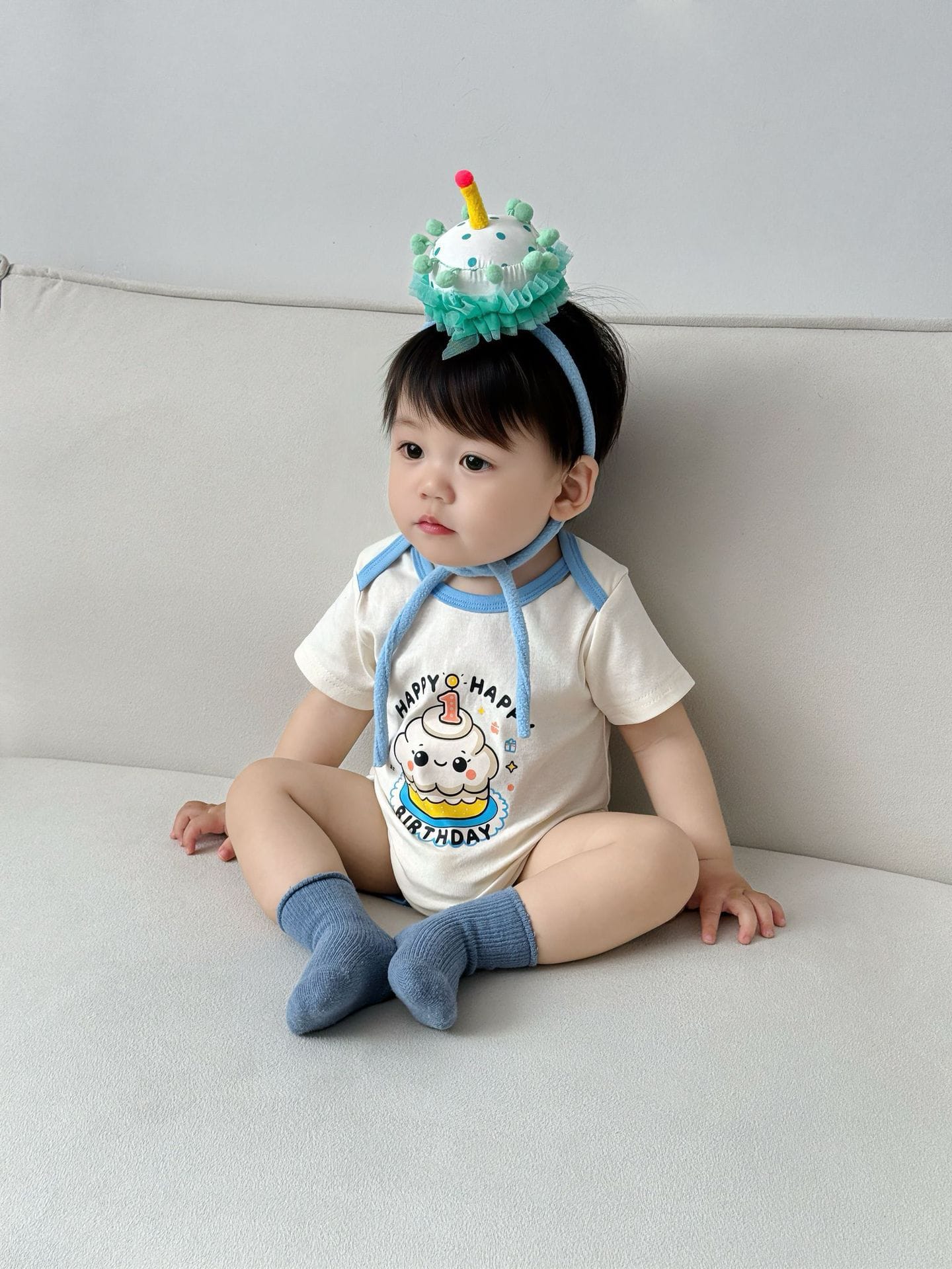 Short-Sleeve Birthday Costume Romper バースデー 半袖ロンパース【mh0013368】 TOMMY'S GIFTS 半袖ロンパース