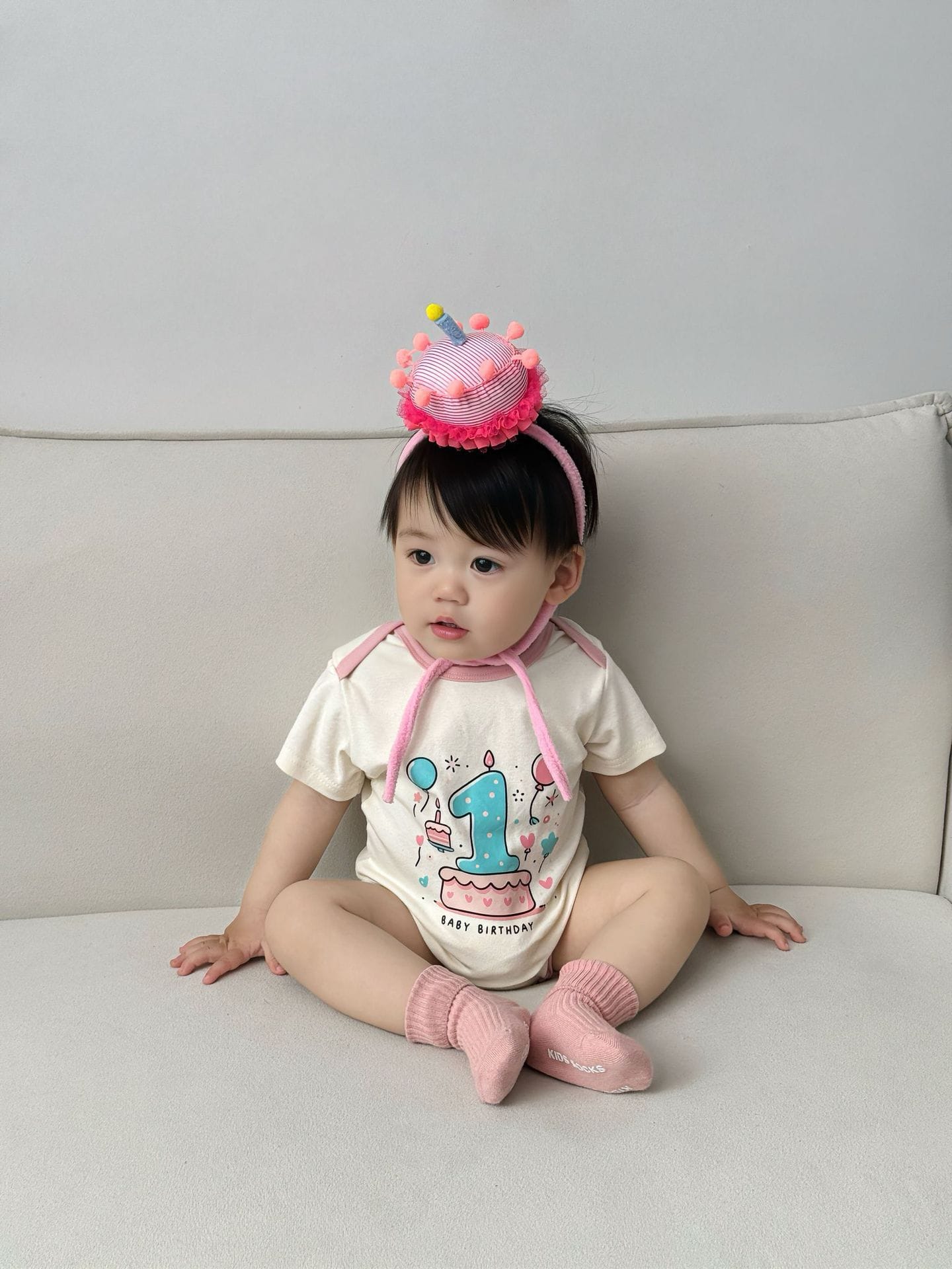 Short-Sleeve Birthday Costume Romper バースデー 半袖ロンパース【mh0013368】 TOMMY'S GIFTS 半袖ロンパース
