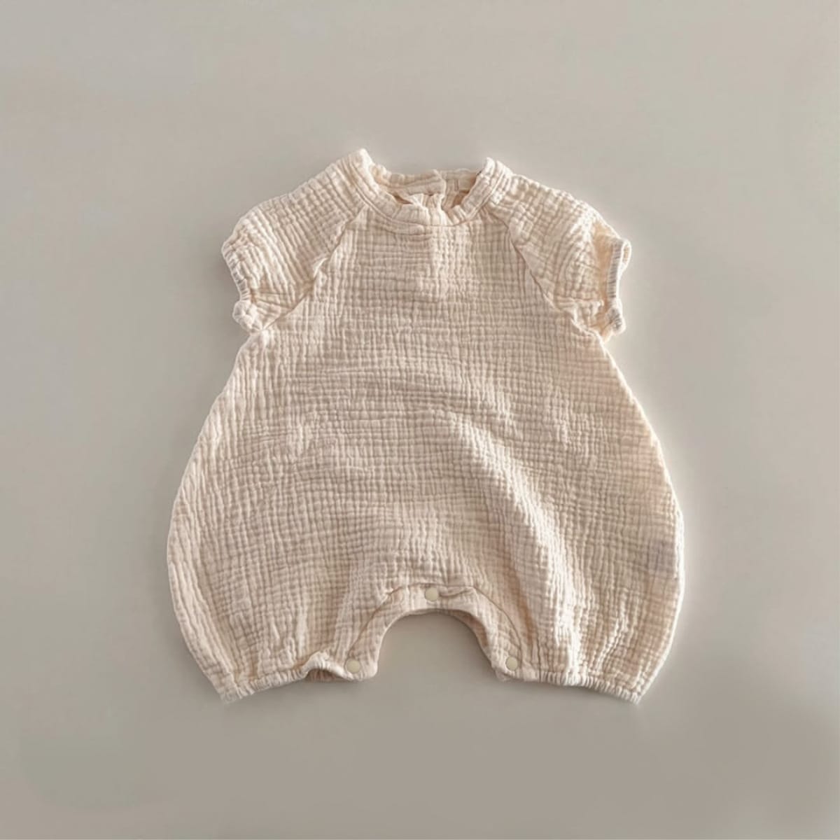 Short Sleeve Gauze Romper コクーン 半袖ロンパース【mh0013507】 Apricot / 66cm BBAMMA 半袖ロンパース