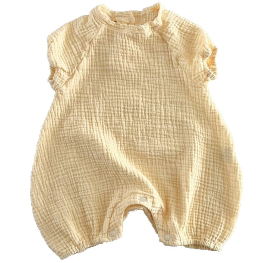 Short Sleeve Gauze Romper コクーン 半袖ロンパース【mh0013507】 BBAMMA 半袖ロンパース