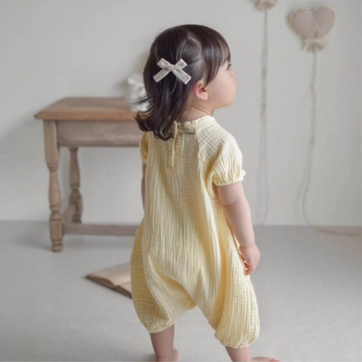 Short Sleeve Gauze Romper コクーン 半袖ロンパース【mh0013507】 BBAMMA 半袖ロンパース