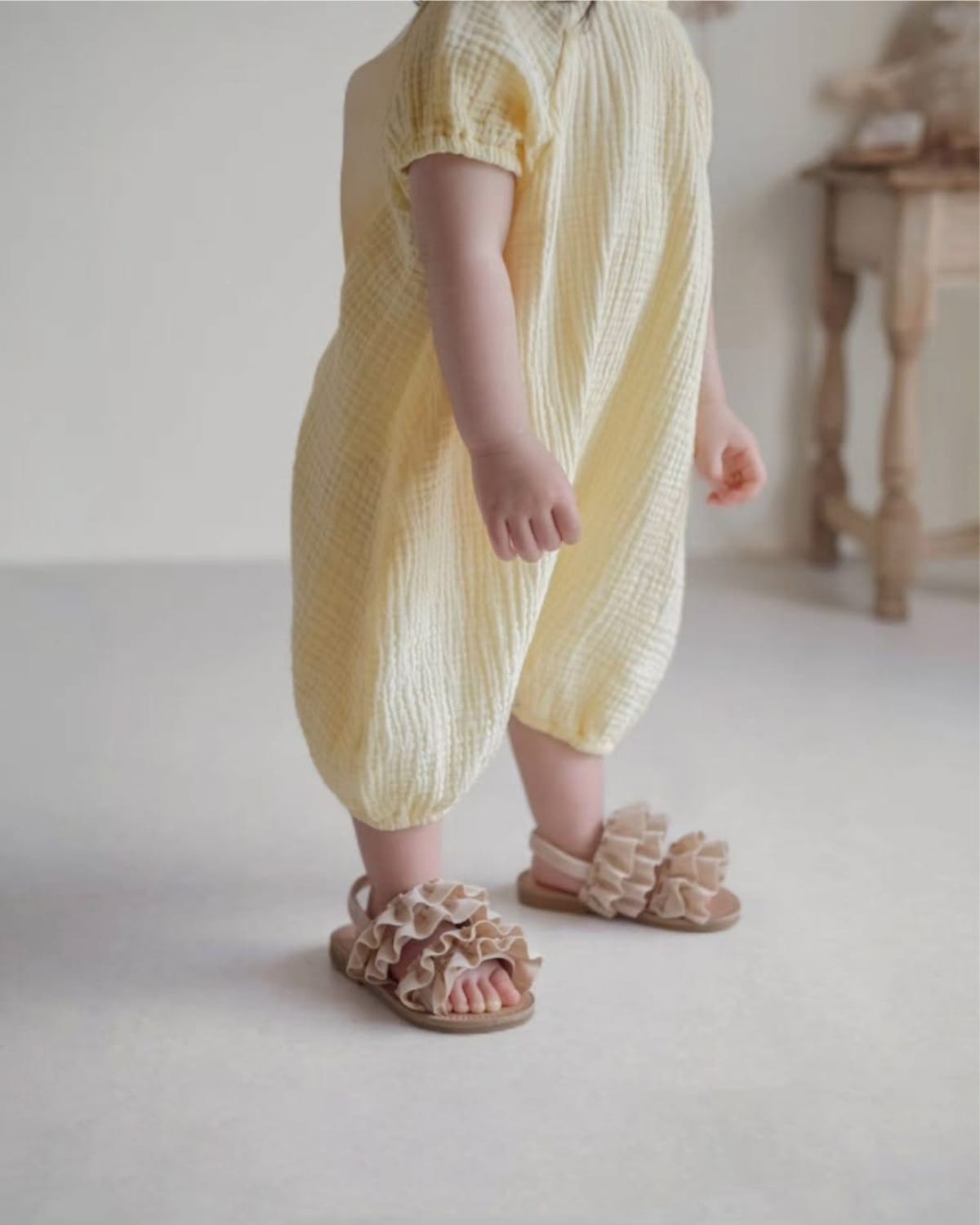 Short Sleeve Gauze Romper コクーン 半袖ロンパース【mh0013507】 BBAMMA 半袖ロンパース