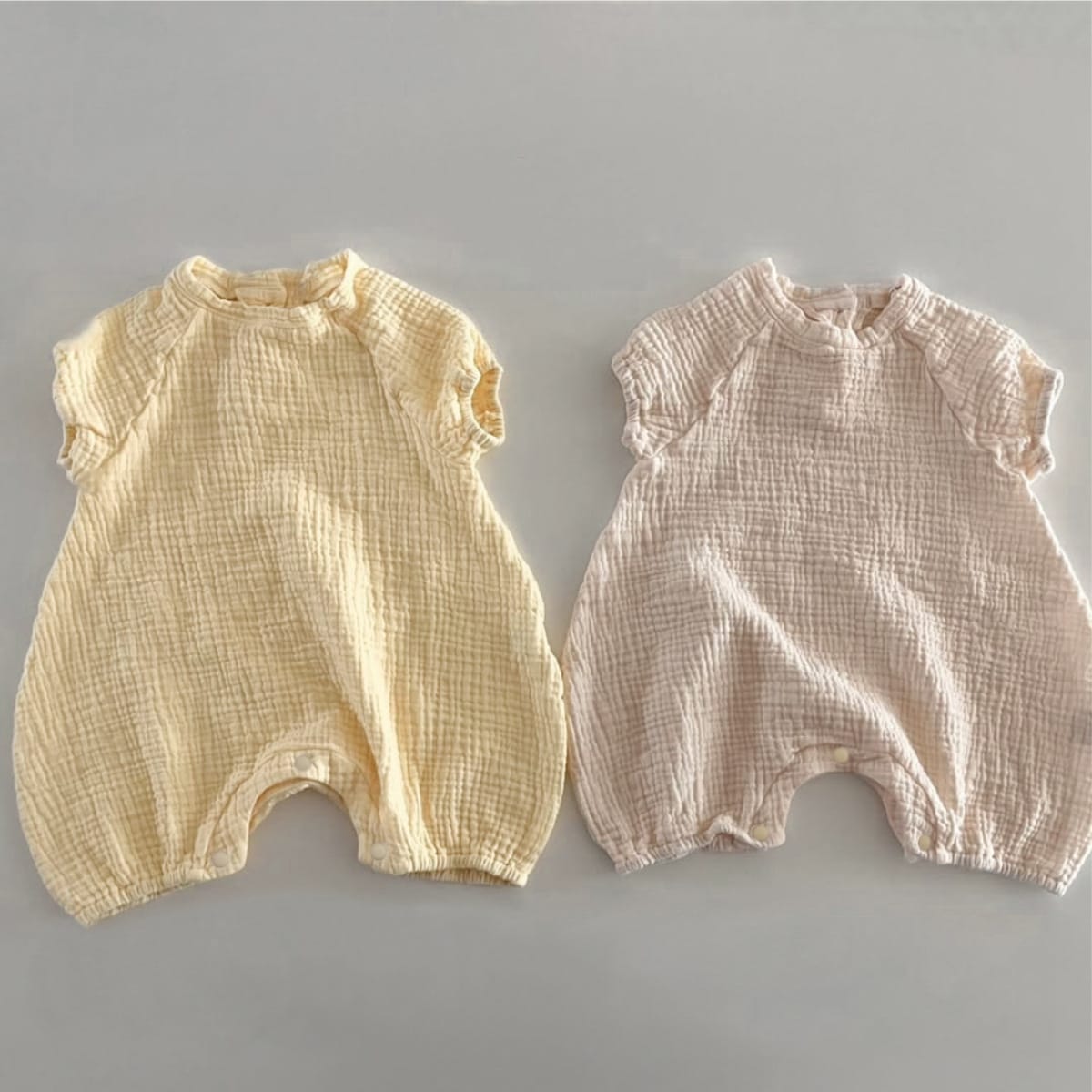 Short Sleeve Gauze Romper コクーン 半袖ロンパース【mh0013507】 BBAMMA 半袖ロンパース