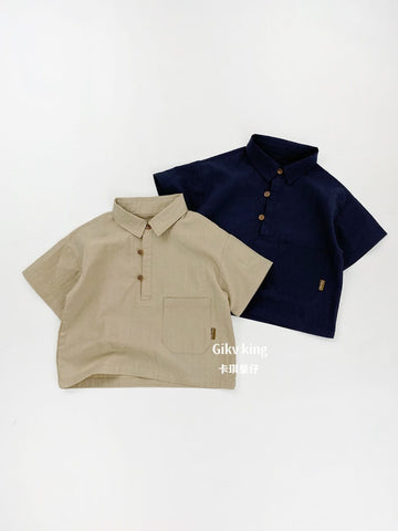 Short-Sleeve Pullover Shirt テンセル 半袖シャツ【mh0013478】 Gikv king 半袖シャツ・ブラウス