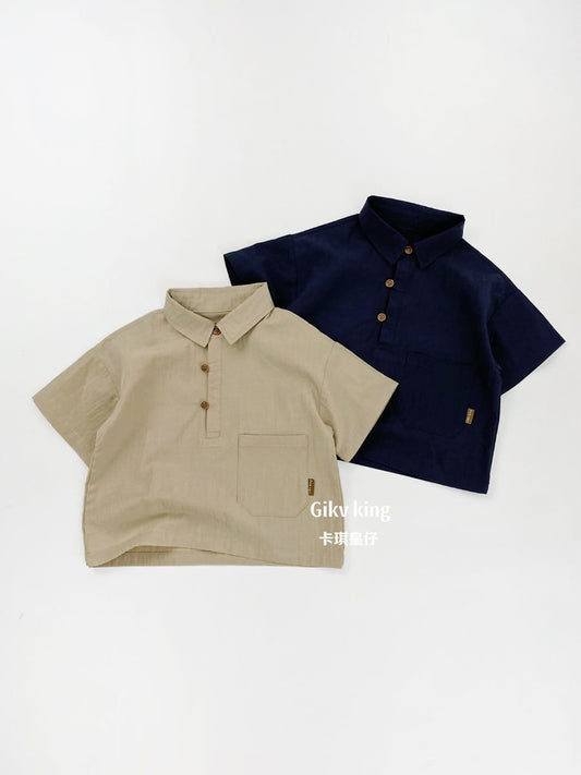 Short-Sleeve Pullover Shirt テンセル 半袖シャツ【mh0013478】 Gikv king 半袖シャツ・ブラウス