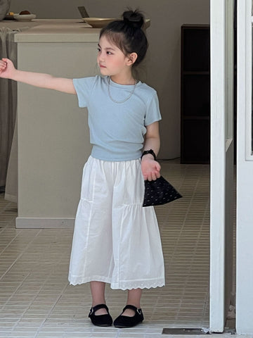 Short-Sleeve Top Cropped Wide-Leg Pants 半袖トップス クロップドパンツ【mh0013300】 Mu Zika 半袖セットアップ