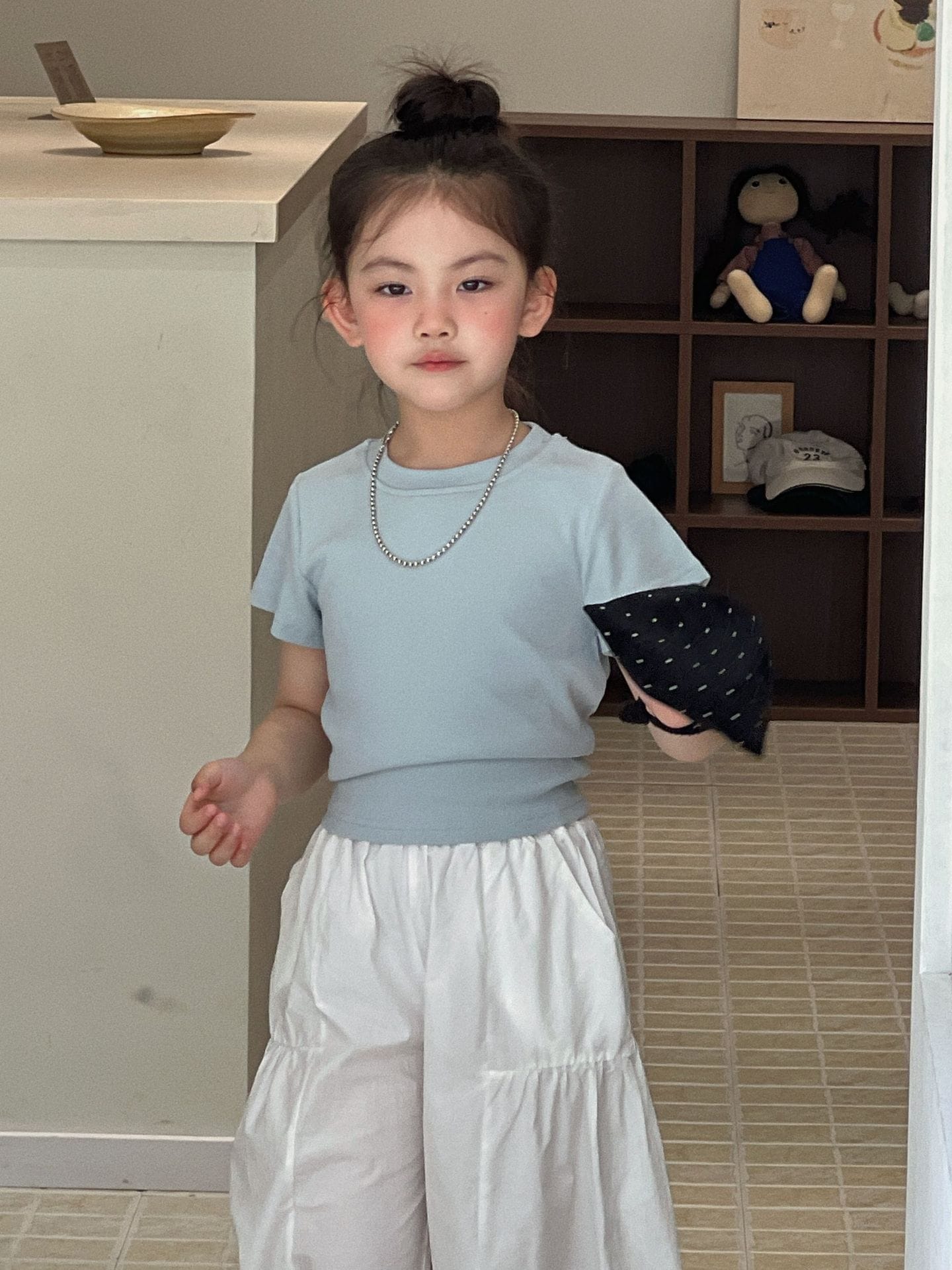Short-Sleeve Top Cropped Wide-Leg Pants 半袖トップス クロップドパンツ【mh0013300】 Mu Zika 半袖セットアップ