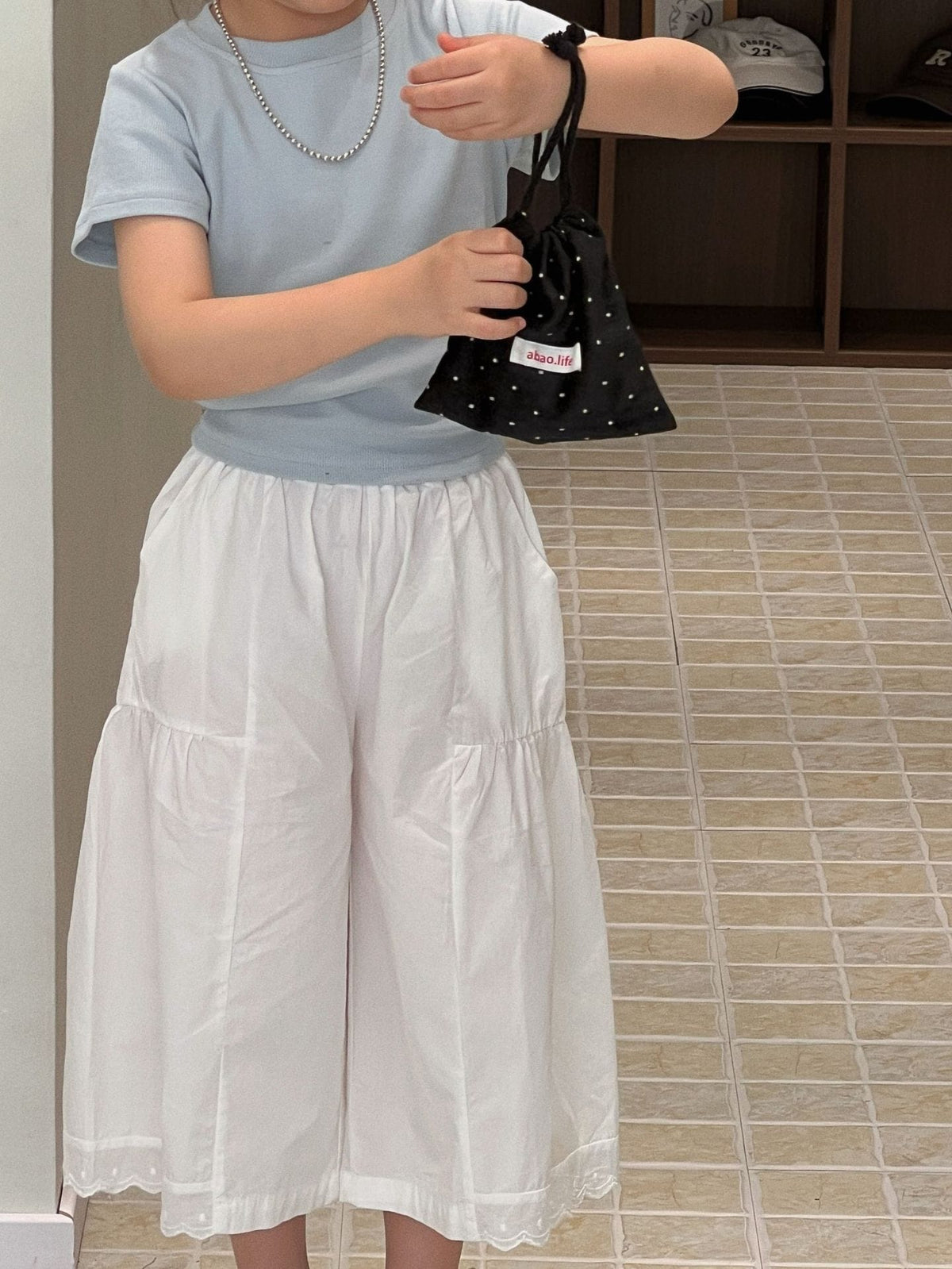 Short-Sleeve Top Cropped Wide-Leg Pants 半袖トップス クロップドパンツ【mh0013300】 Mu Zika 半袖セットアップ
