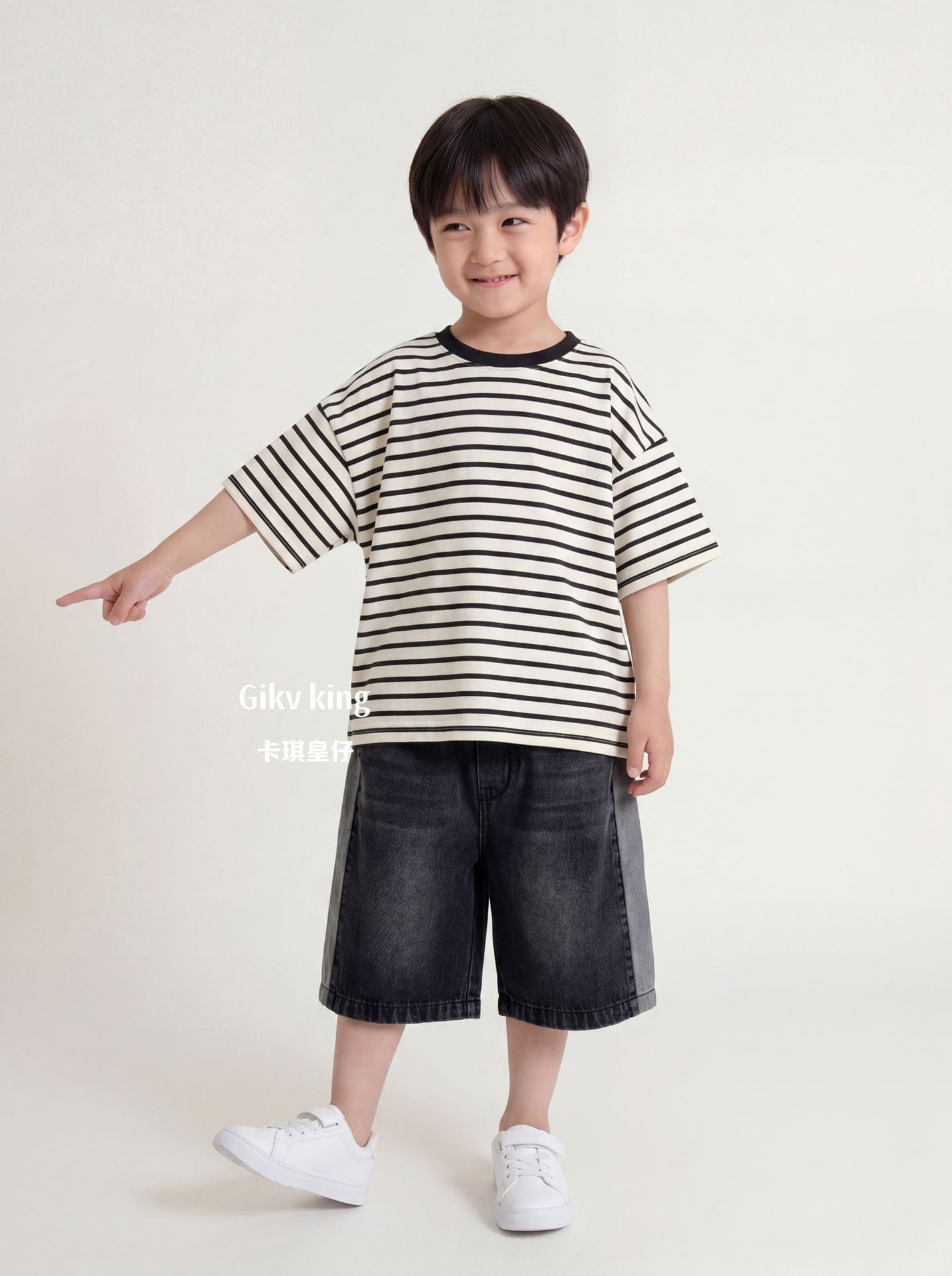 Side Contrast Denim Shorts バイカラー デニムハーフパンツ【mh0013485】 Gikv king ハーフパンツ・ショートパンツ