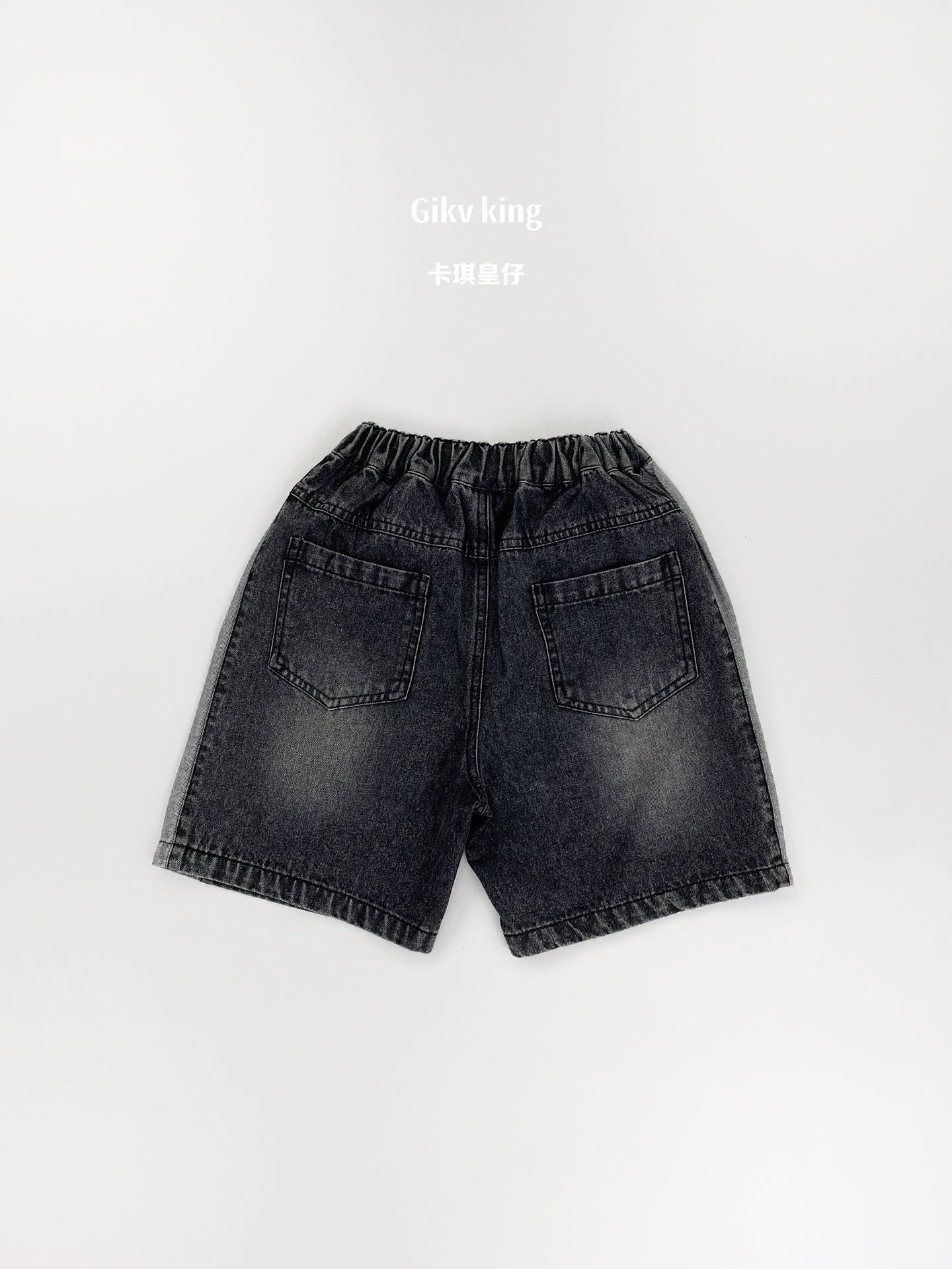 Side Contrast Denim Shorts バイカラー デニムハーフパンツ【mh0013485】 Gikv king ハーフパンツ・ショートパンツ