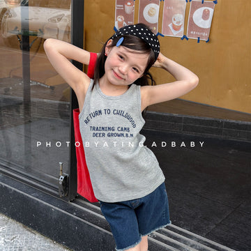 Sleeveless Athletic Training Top ストリート ノースリーブTシャツ【mh0013445】 ADbaby タンクトップ・キャミソール・ノースリーブトップス