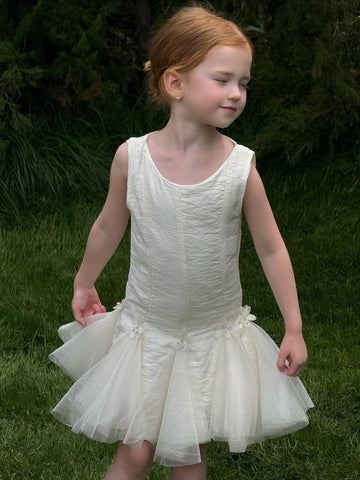 Sleeveless Beaded Floral Princess Dress チュール ノースリーブワンピース【mh0013238】 Chengle ノースリーブワンピース