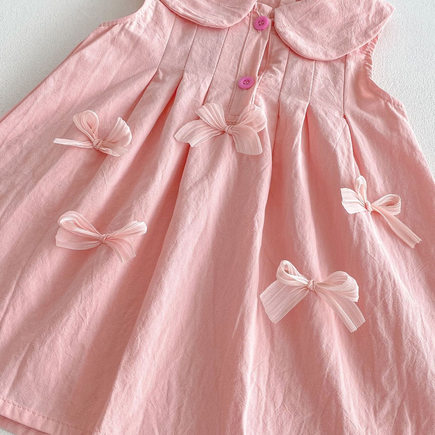 Sleeveless Bow Collared Plisse Dress Romper 立体リボン ノースリーブロンパース ノースリーブワンピース【mh0013434】 angou ノースリーブロンパース