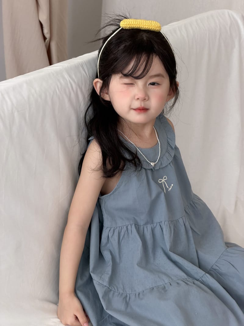 Sleeveless Cotton Ribbon Dress リボン コットン ノースリーブワンピース【mh0012751】 MaiTianJi ノースリーブワンピース