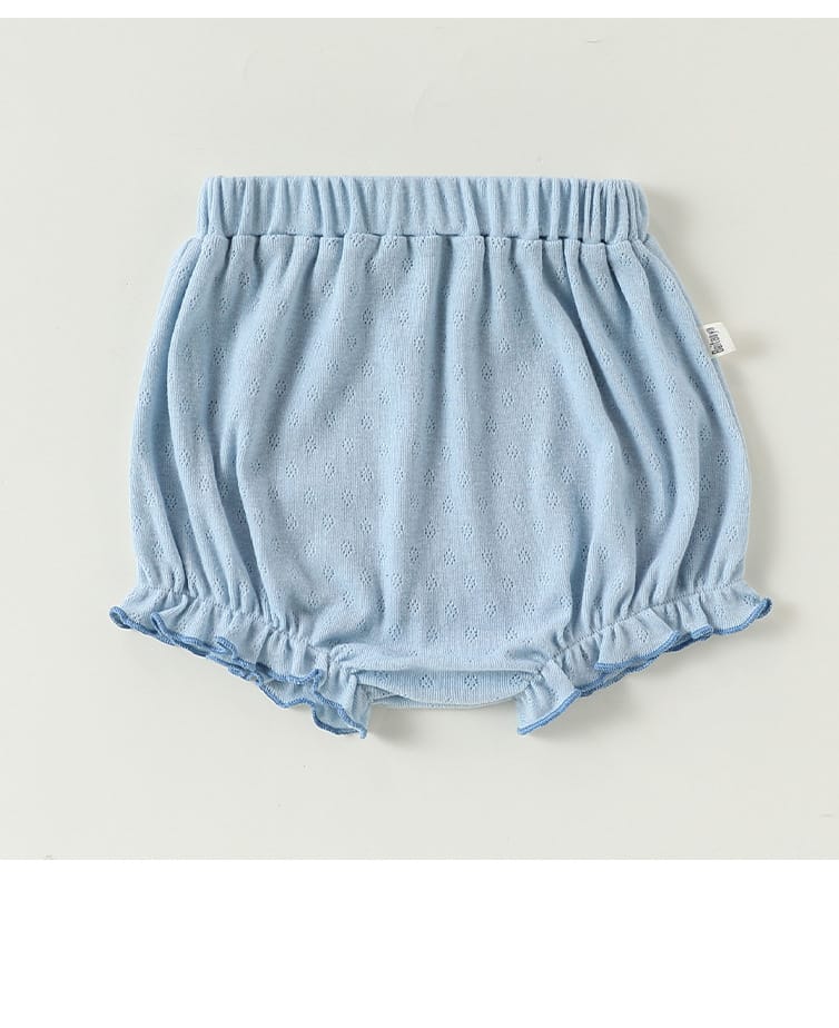 Sleeveless Embroidered Ruffle Top Shorts フルーツ ノースリーブカットソー ブルマパンツ【mh0013497】 Beitaoya ノースリーブセットアップ