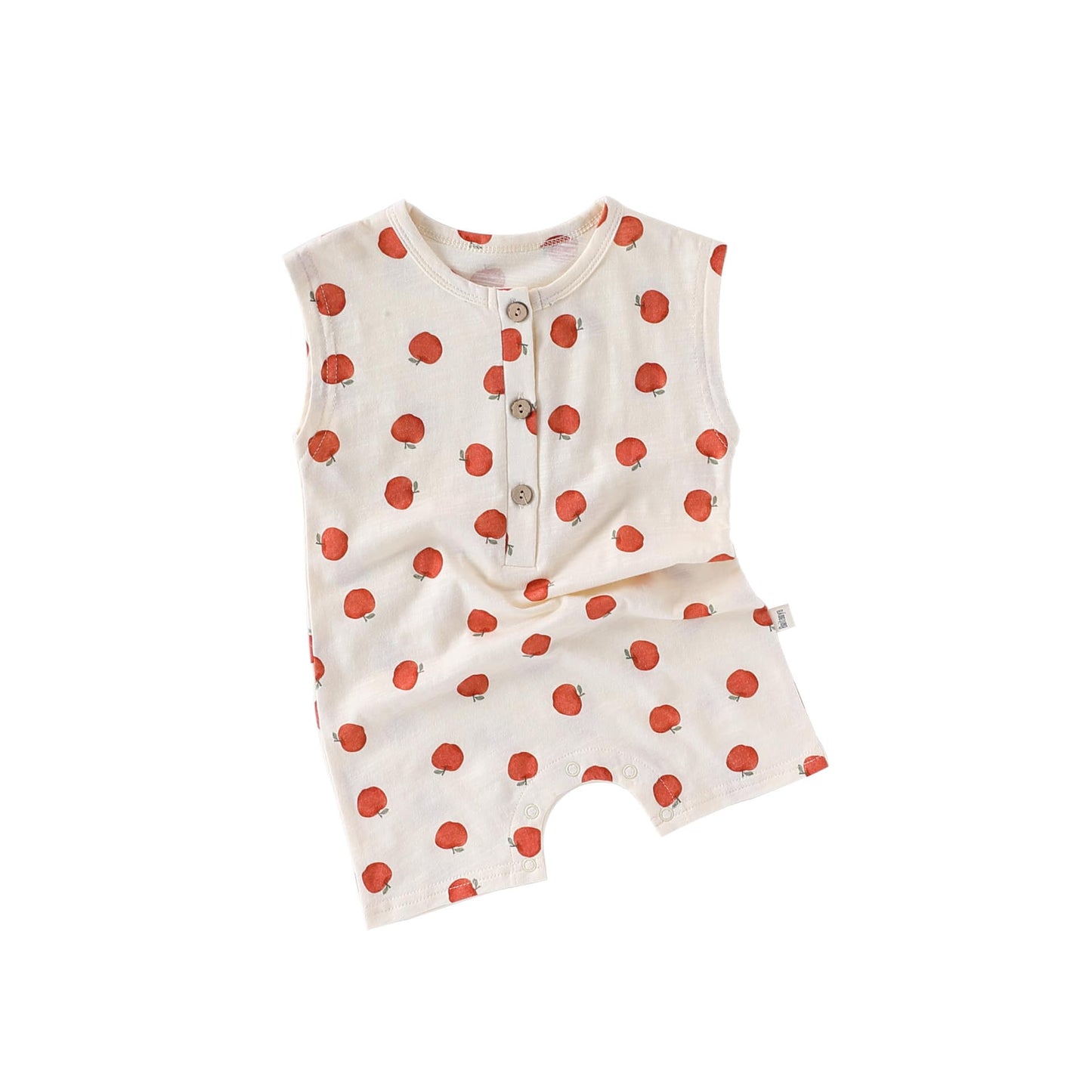 Sleeveless Nature Print Cotton Romper フルーツ ノースリーブロンパース【mh0013601】 Beitaoya ノースリーブロンパース