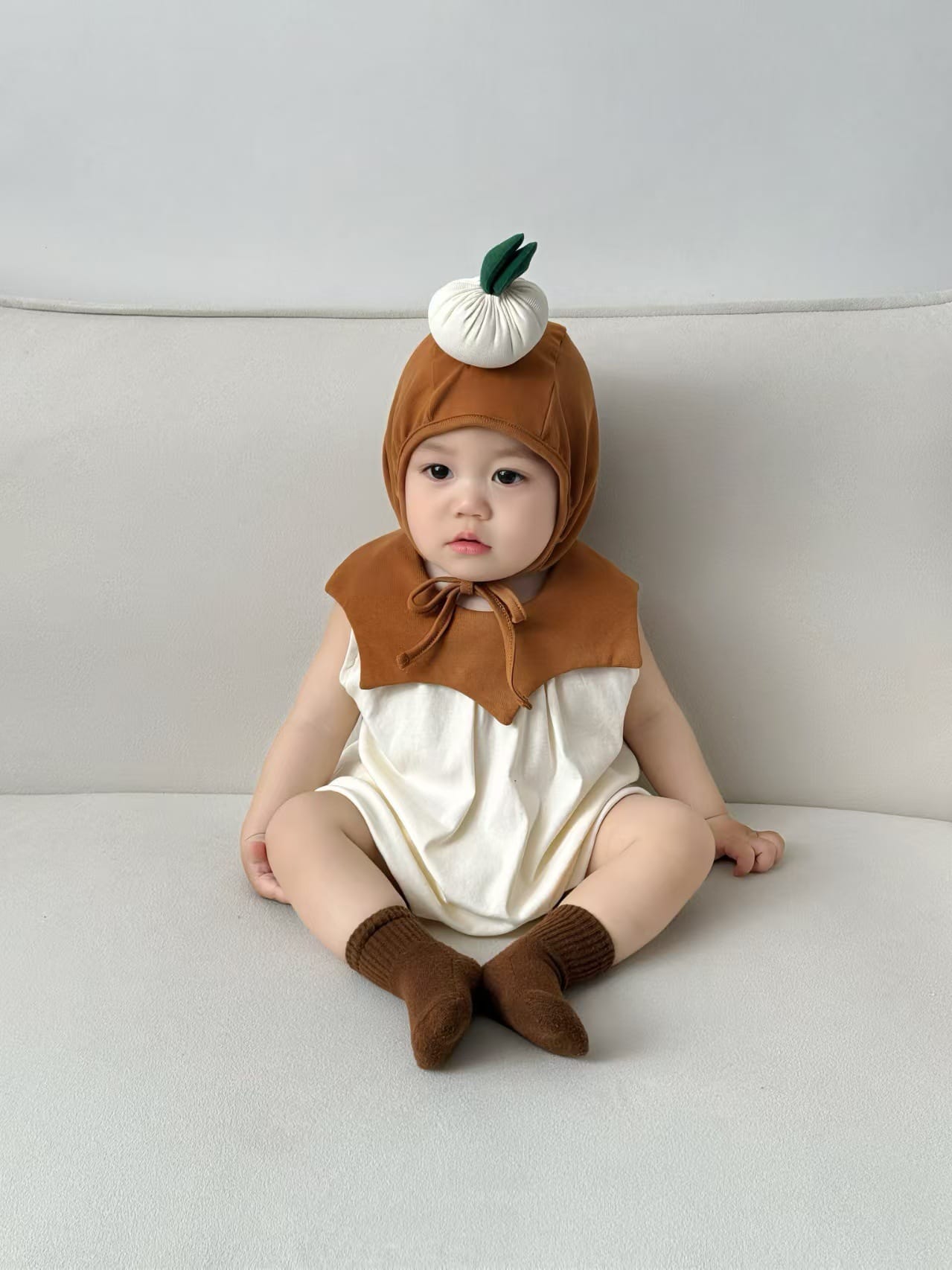 Sleeveless Onion Costume Romper コスチューム ノースリーブロンパース【mh0013366】 TOMMY'S GIFTS ノースリーブロンパース