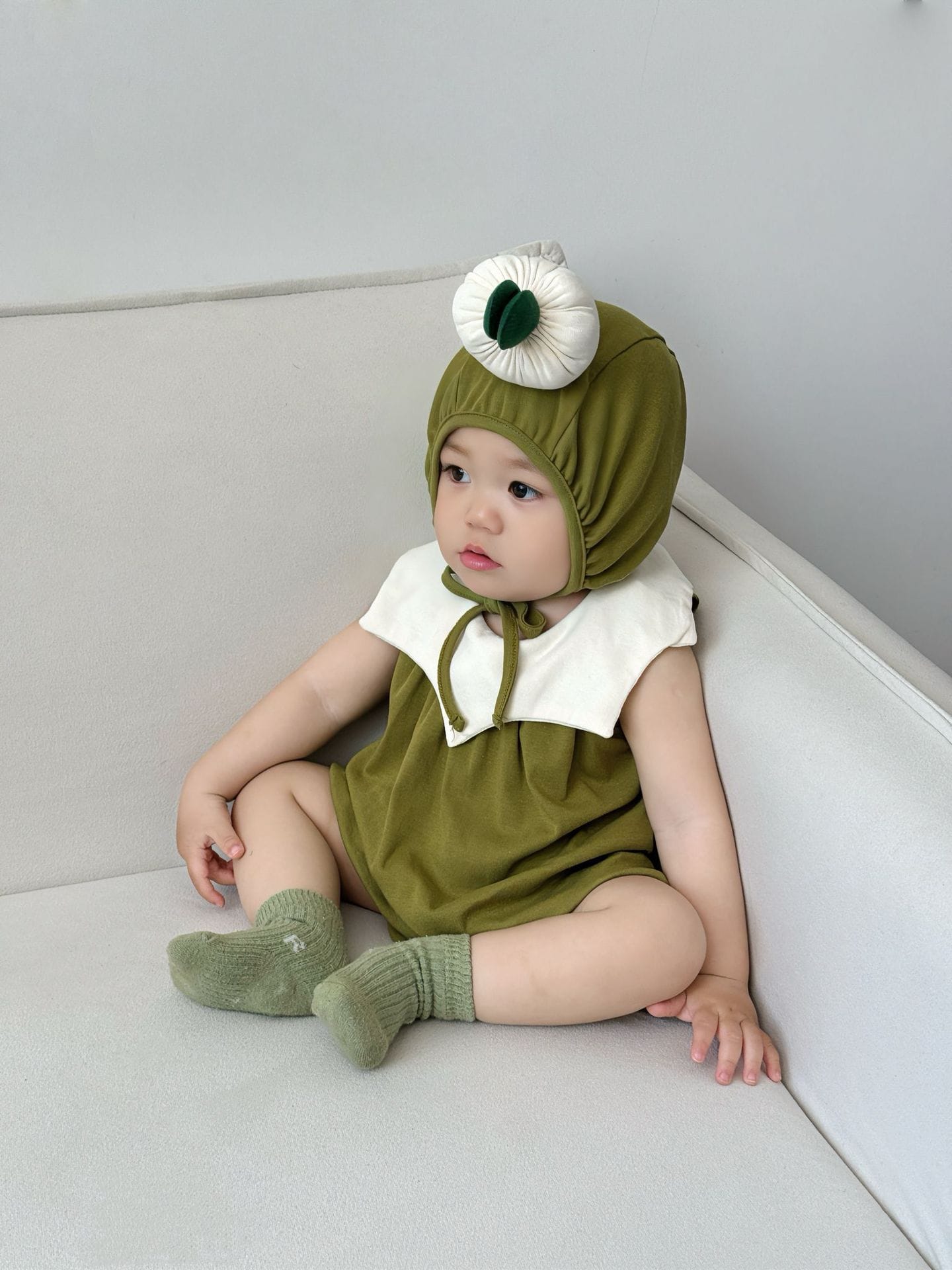 Sleeveless Onion Costume Romper コスチューム ノースリーブロンパース【mh0013366】 TOMMY'S GIFTS ノースリーブロンパース