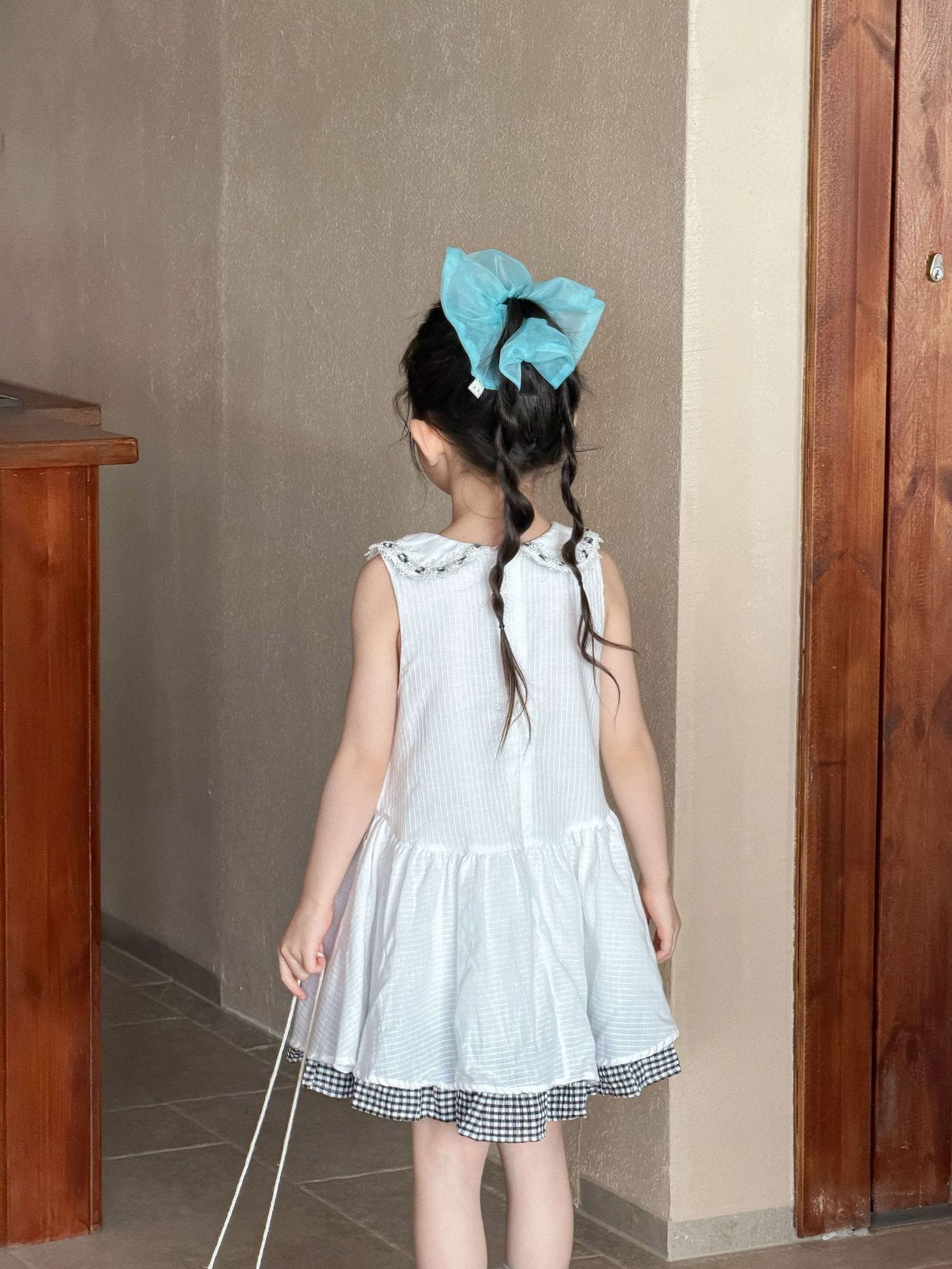 Sleeveless Plaid Patchwork Princess Dress チェック ノースリーブワンピース【mh0013291】 Mu Zika ノースリーブワンピース