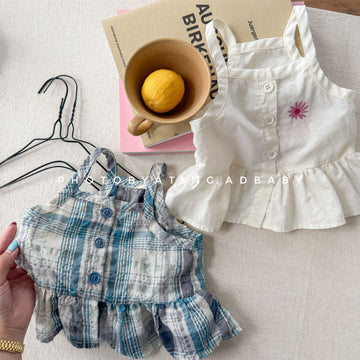 Sleeveless Ruffle Camisole キャミソール ノースリーブキャミソール【mh0013458】 ADbaby タンクトップ・キャミソール・ノースリーブトップス