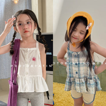 Sleeveless Ruffle Camisole キャミソール ノースリーブキャミソール【mh0013458】 ADbaby タンクトップ・キャミソール・ノースリーブトップス