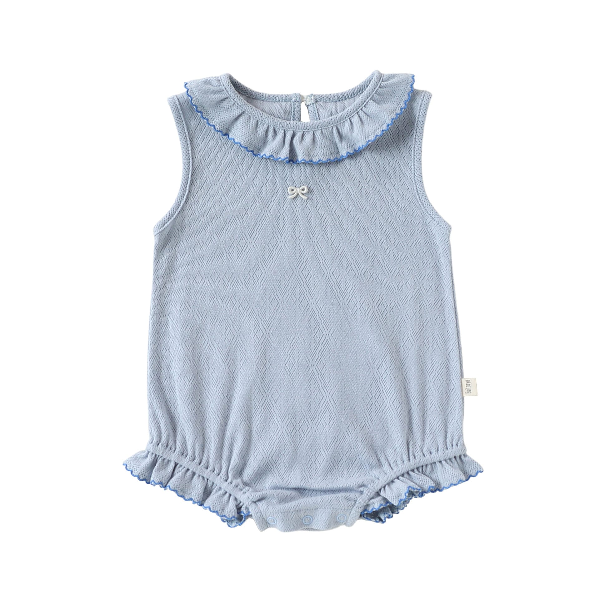 Sleeveless Ruffle Collar Romper メロウ ノースリーブロンパース【mh0013503】 Beitaoya ノースリーブロンパース