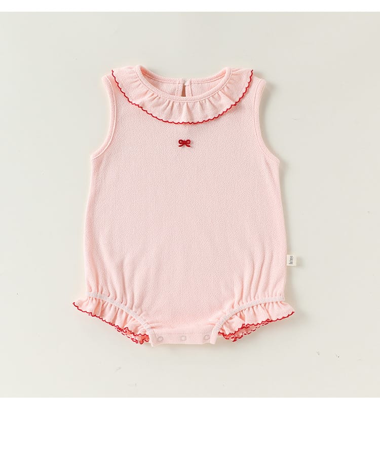 Sleeveless Ruffle Collar Romper メロウ ノースリーブロンパース【mh0013503】 Beitaoya ノースリーブロンパース