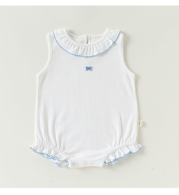 Sleeveless Ruffle Collar Romper メロウ ノースリーブロンパース【mh0013503】 Beitaoya ノースリーブロンパース