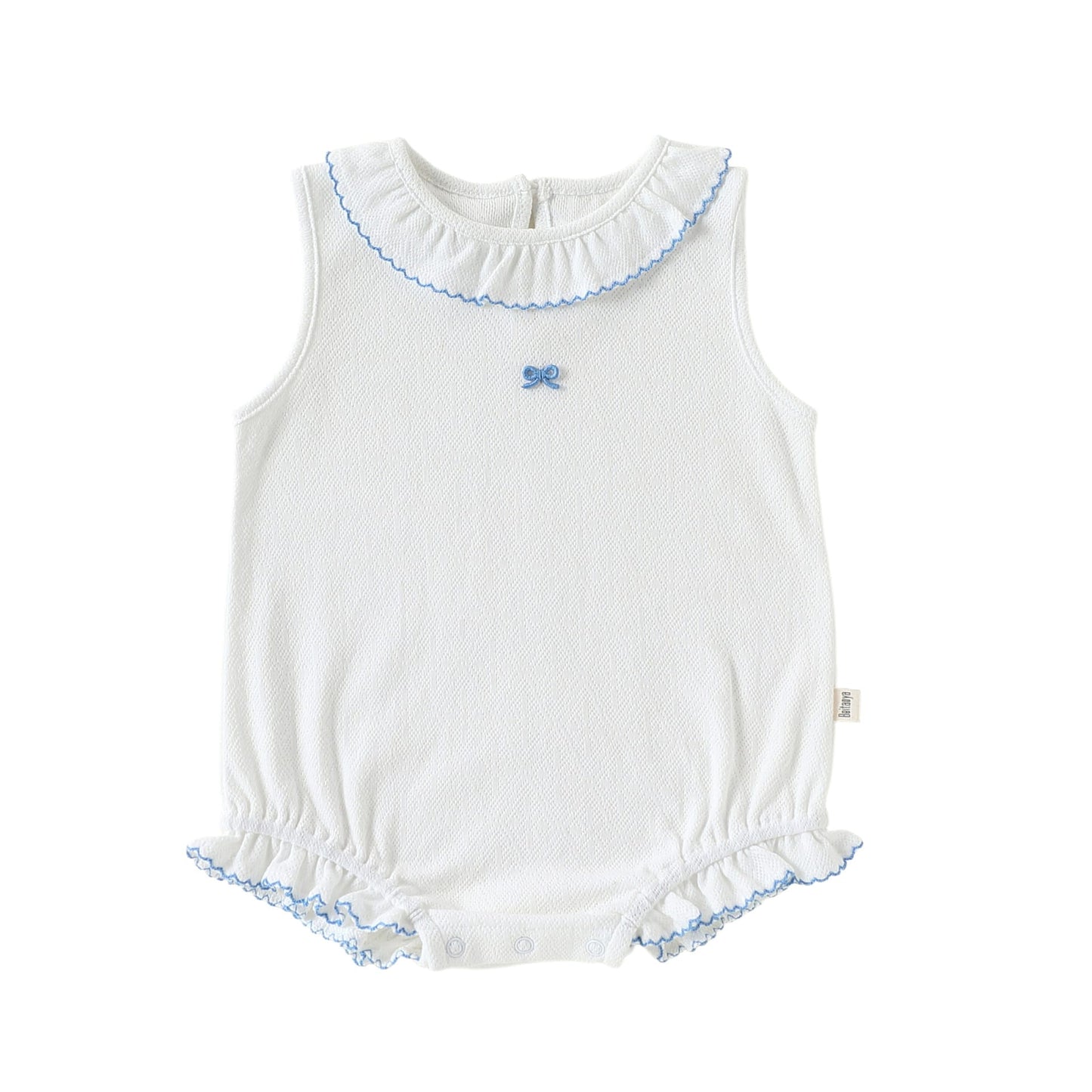 Sleeveless Ruffle Collar Romper メロウ ノースリーブロンパース【mh0013503】 White / 66cm Beitaoya ノースリーブロンパース