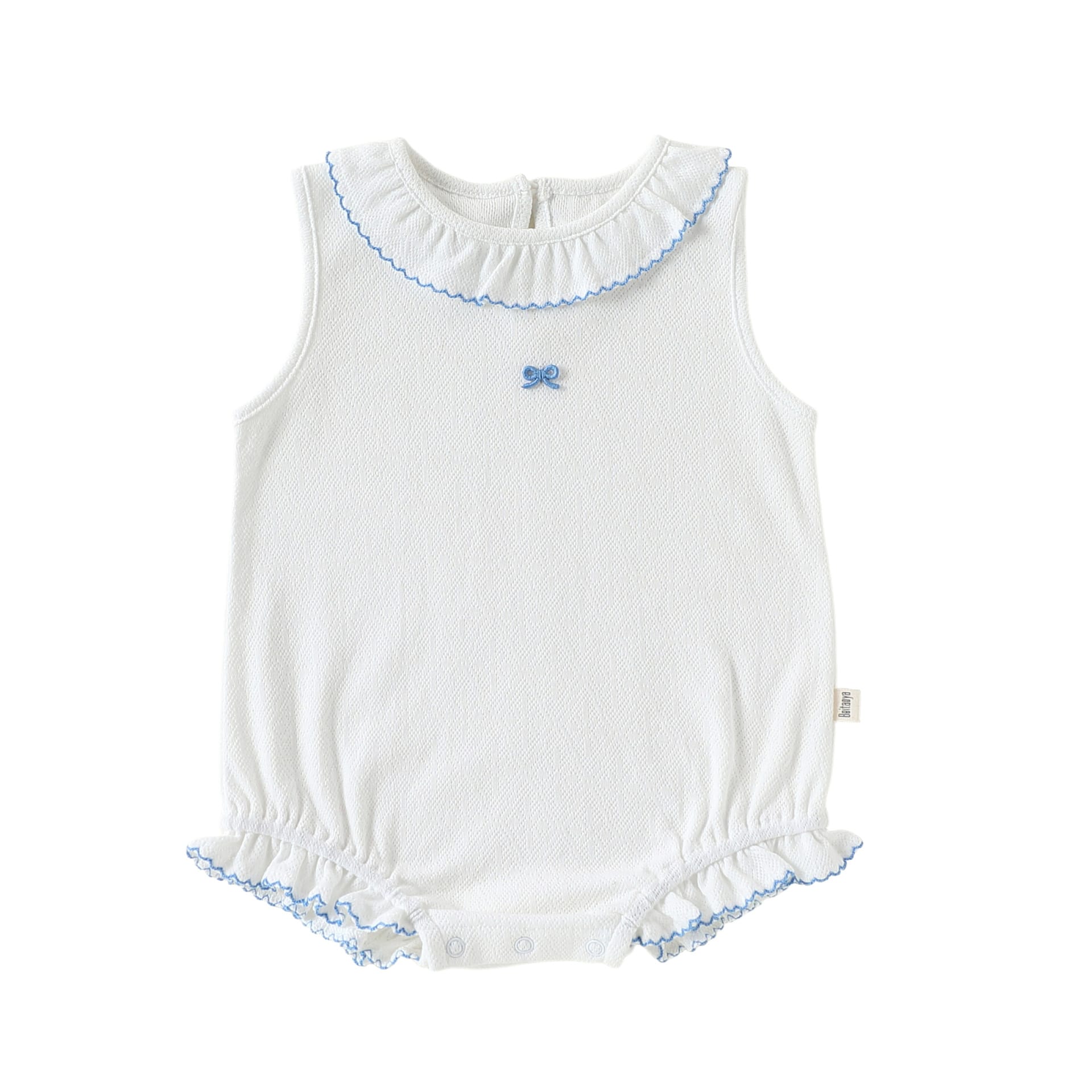 Sleeveless Ruffle Collar Romper メロウ ノースリーブロンパース【mh0013503】 White / 66cm Beitaoya ノースリーブロンパース