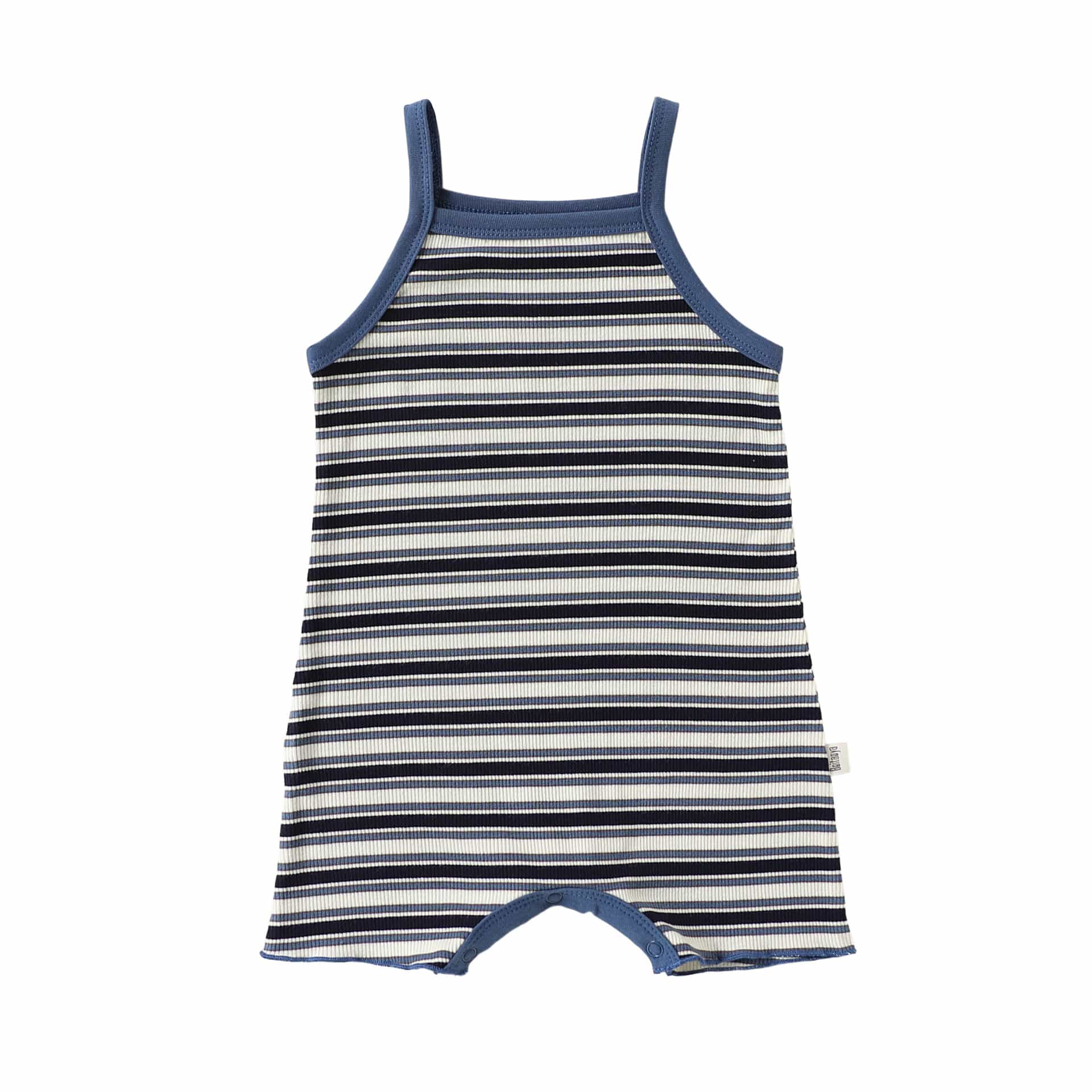 Sleeveless Striped Cotton Romper ボーダー ノースリーブロンパース【mh0013500】 Beitaoya ノースリーブロンパース
