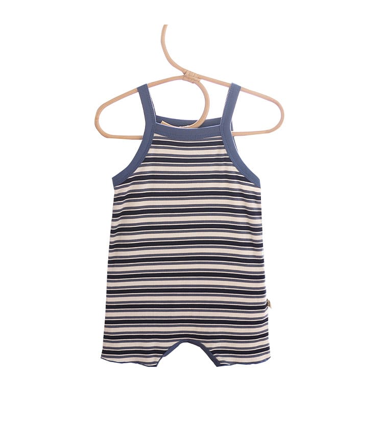 Sleeveless Striped Cotton Romper ボーダー ノースリーブロンパース【mh0013500】 Beitaoya ノースリーブロンパース