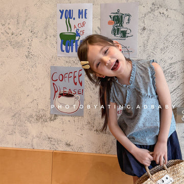 Sleeveless V-neck Ruffle Blouse フリル ノースリーブシャツ【mh0013457】 ADbaby タンクトップ・キャミソール・ノースリーブトップス