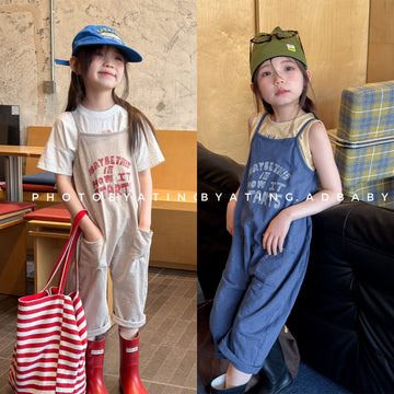 Sling Logo Slouchy Jumpsuit コクーン サロペットパンツ【mh0013442】 ADbaby サロペットパンツ・サスペンダーパンツ