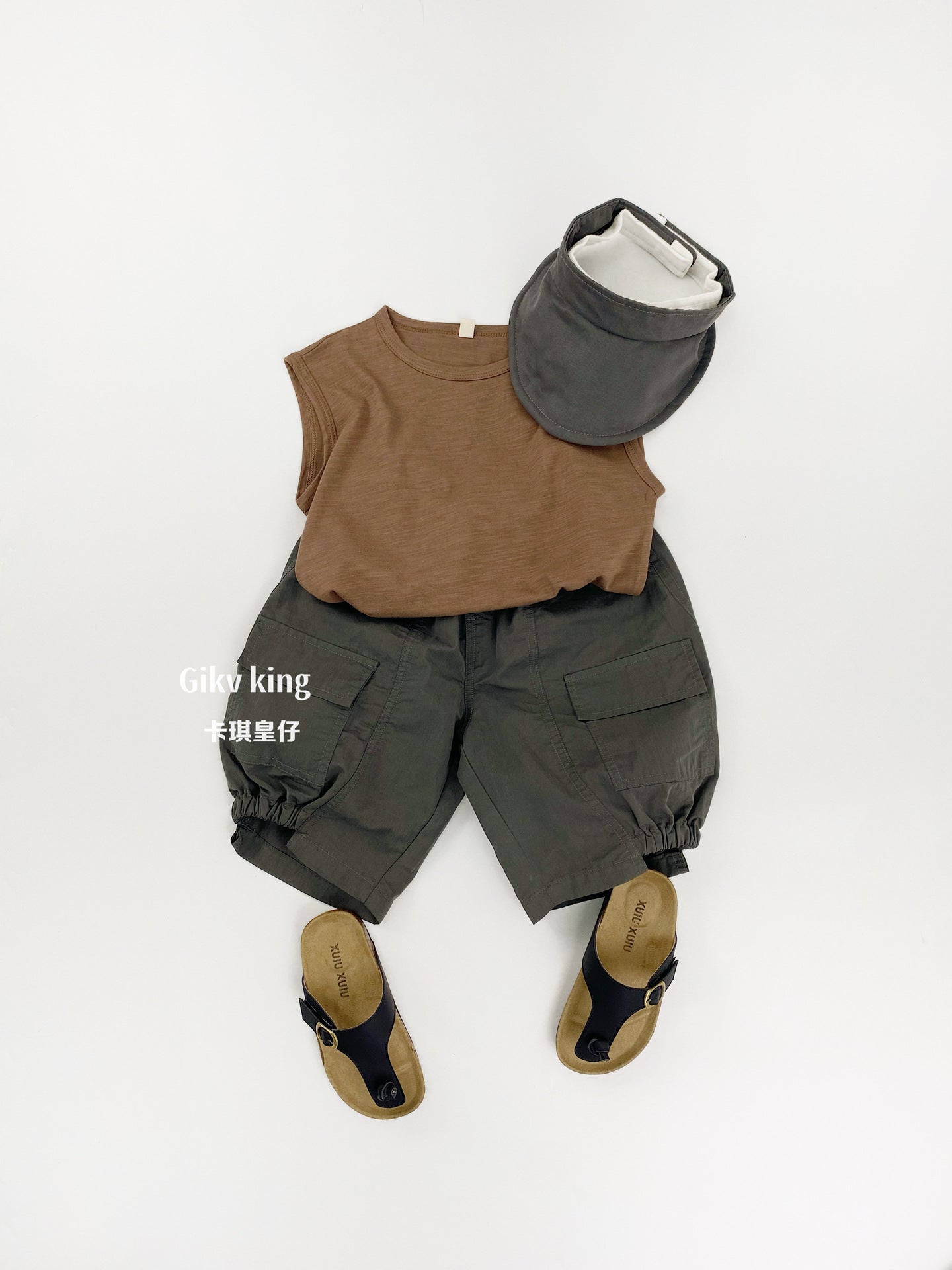 Slub Textured Bamboo Cotton Tank Top シンプル 無地 ノースリーブTシャツ【mh0012836】 Gikv king タンクトップ・キャミソール・ノースリーブトップス