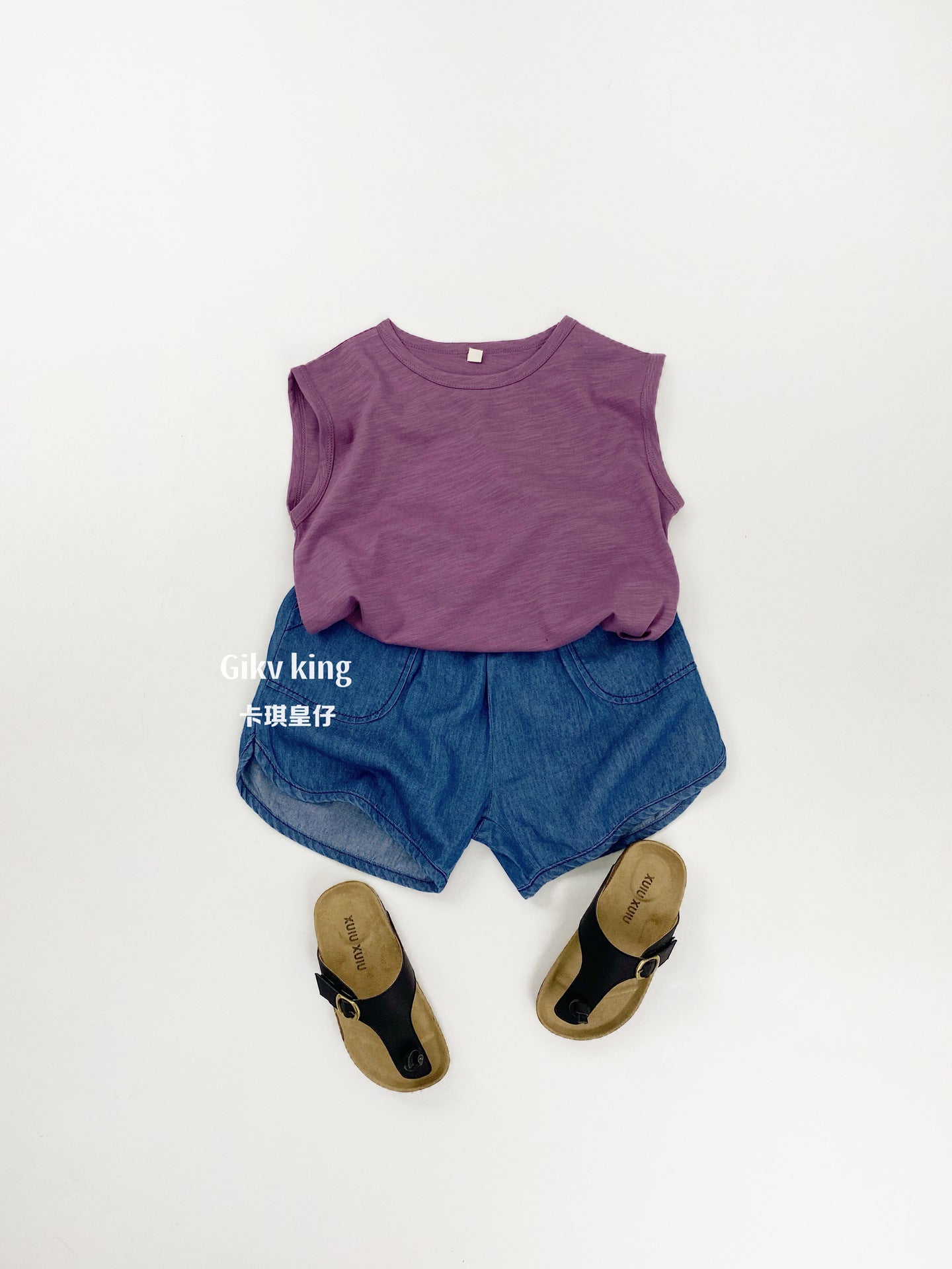 Slub Textured Bamboo Cotton Tank Top シンプル 無地 ノースリーブTシャツ【mh0012836】 Gikv king タンクトップ・キャミソール・ノースリーブトップス