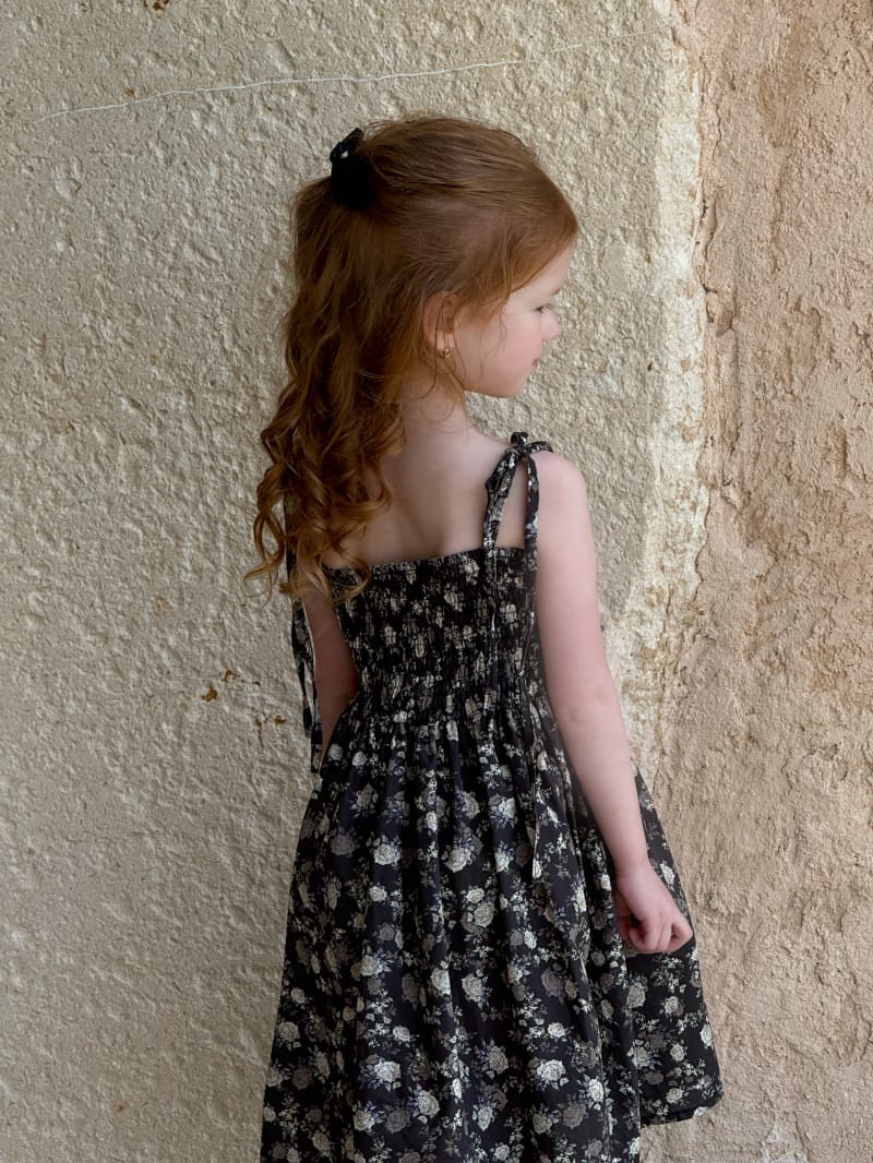 Smocking Shirred Floral Camisole Dress 花柄 コットン ノースリーブワンピース【mh0012807】 Chengle ノースリーブワンピース