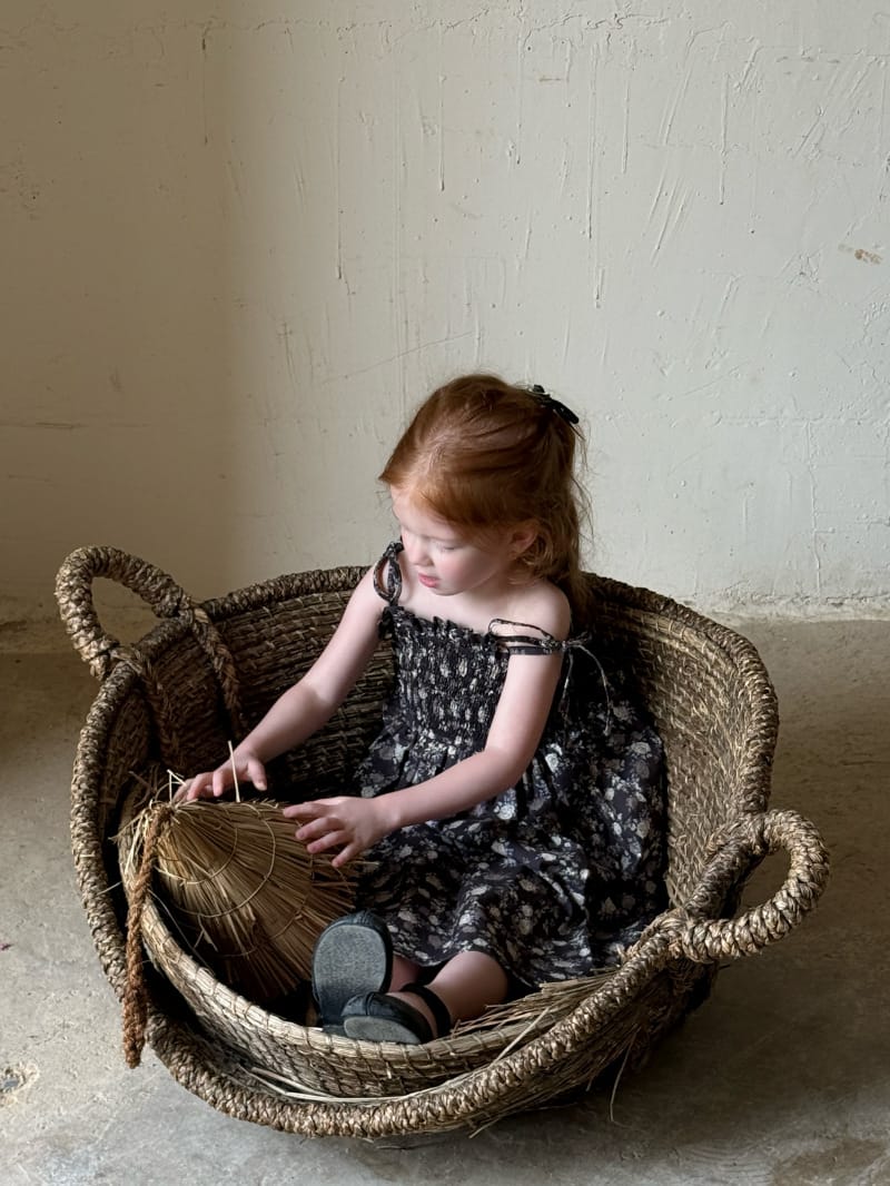 Smocking Shirred Floral Camisole Dress 花柄 コットン ノースリーブワンピース【mh0012807】 Chengle ノースリーブワンピース