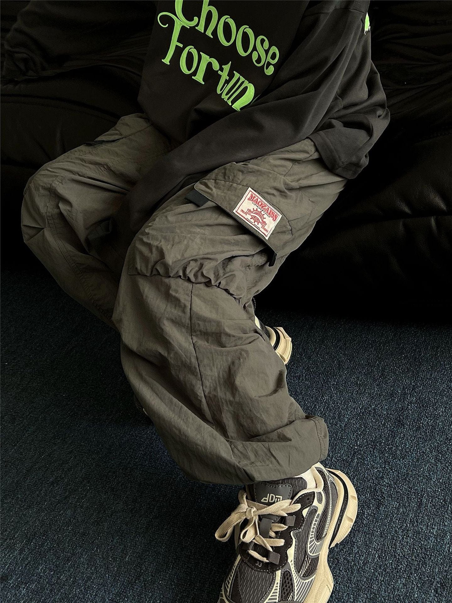 ロングパンツ・スウェットパンツ Army Green / 90cm キッズパンツ ルーズヒップホップカーゴパンツ【mh0009128】