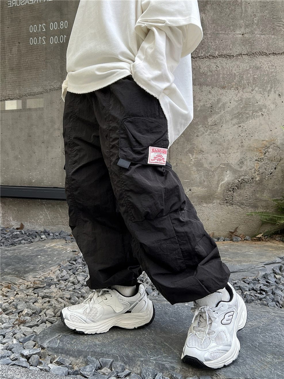 ロングパンツ・スウェットパンツ Black / 90cm キッズパンツ ルーズヒップホップカーゴパンツ【mh0009128】