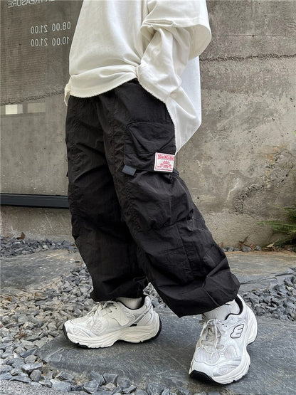 ロングパンツ・スウェットパンツ Black / 90cm キッズパンツ ルーズヒップホップカーゴパンツ【mh0009128】