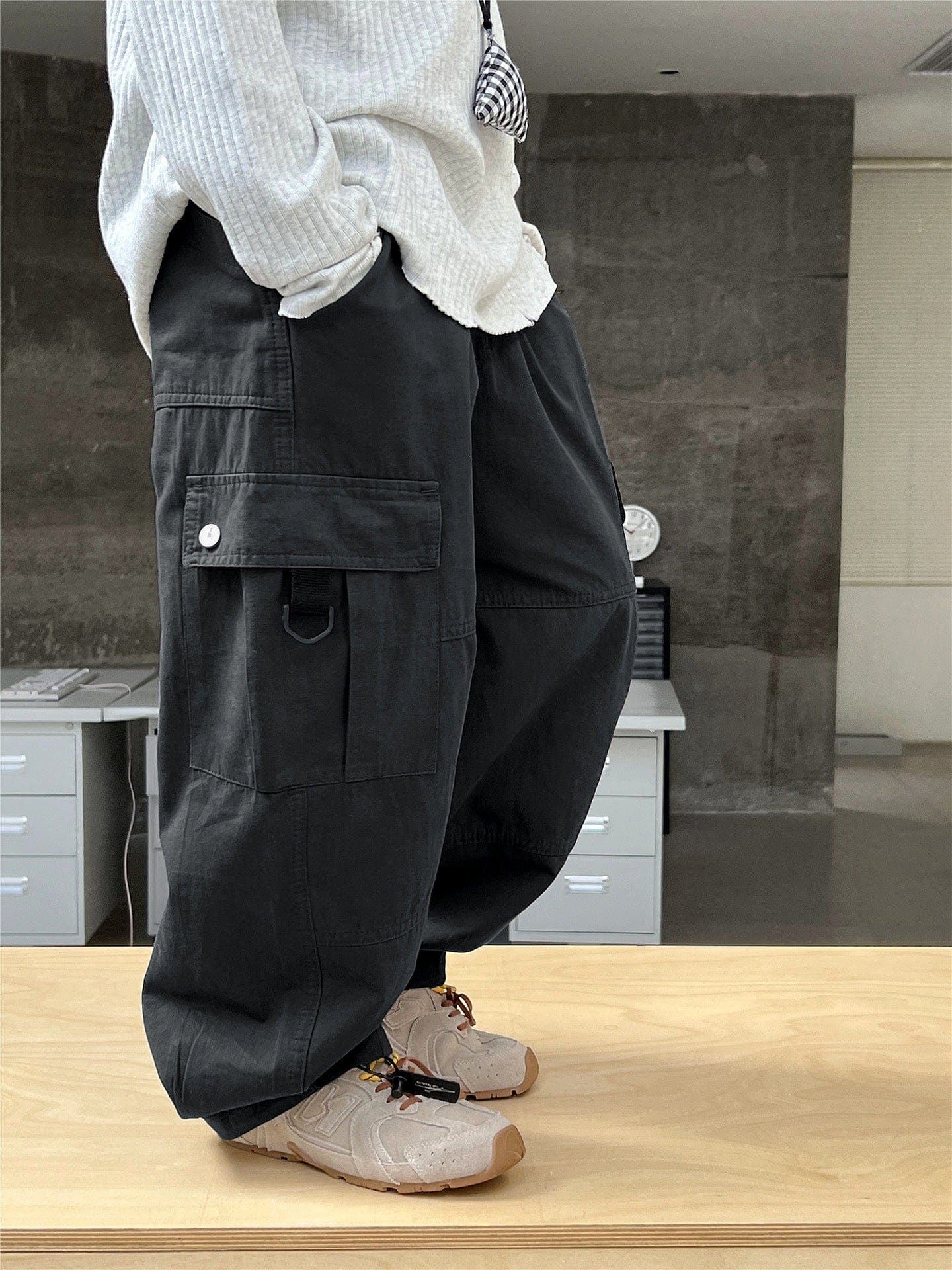 ロングパンツ・スウェットパンツ Dark Gray / 100cm キッズパンツ ロングルーズワークパンツカーゴパンツ【mh0009134】