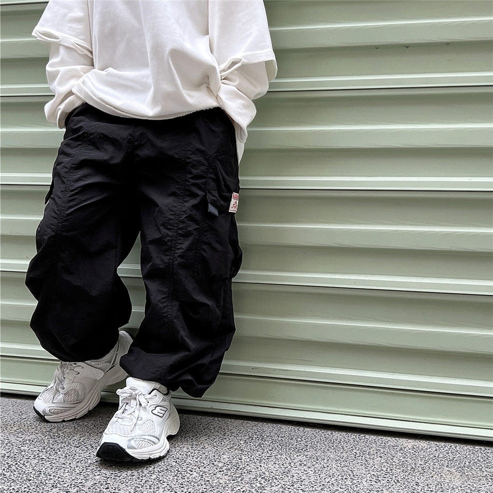 ロングパンツ・スウェットパンツ キッズパンツ ルーズヒップホップカーゴパンツ【mh0009128】