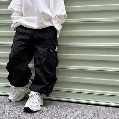 ロングパンツ・スウェットパンツ キッズパンツ ルーズヒップホップカーゴパンツ【mh0009128】