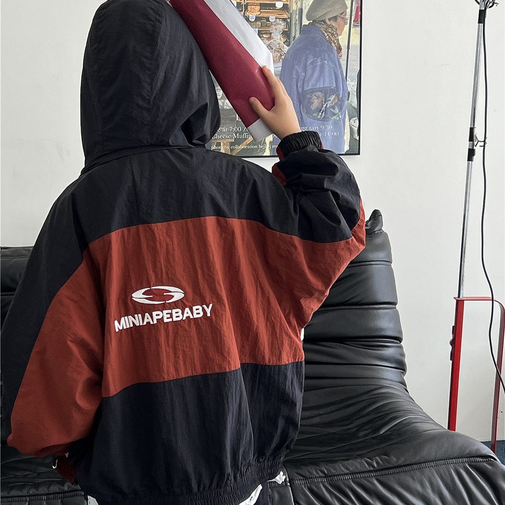 ショートコート・ジャケット・ジャンパー キッズアウター カラーブロックパッチワークジップアップウィンドブレーカーブルゾンジャケット【mh0009130】