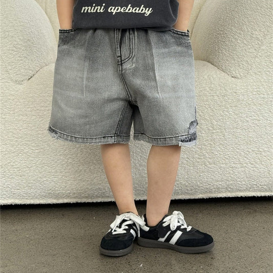 ハーフパンツ・ショートパンツ ダメージブラックデニムハーフパンツ【mh0009953】