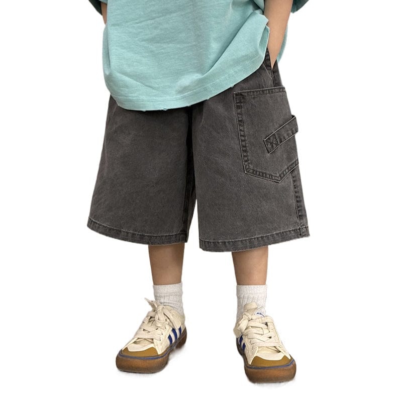 ハーフパンツ・ショートパンツ ブラックデニムペインターハーフパンツ【mh0009957】