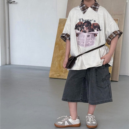 ハーフパンツ・ショートパンツ ブラックデニムペインターハーフパンツ【mh0009957】