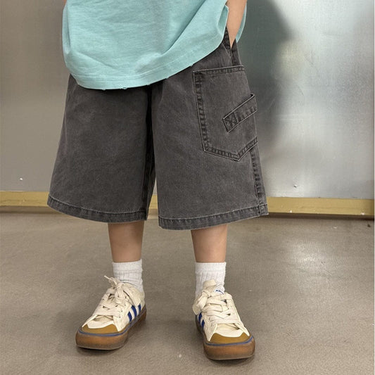 ハーフパンツ・ショートパンツ ブラックデニムペインターハーフパンツ【mh0009957】